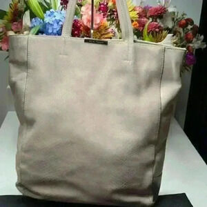 🔥🔥 Large leather & embossed suede tote Kelsi Dagger NWT!  Neutral Shoulder Bag